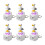 6 Pack Seagull Mine Button Keychain Set with Type-C Charging Cable Mechanical Click Fidget Desk Toy Portable Stress 1