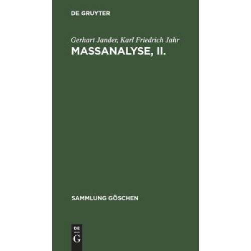 Maßanalyse, II.