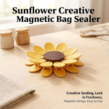 Clip Magnetiche A Forma di Girasole, Clip per Sacchetti di Snack e Decorazioni per Frigorifero, Set di 10