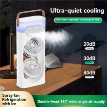 Triple- Sprays Humidifying Fan Humidifying Sprays Aromatherapy Sleep 180 Wide-Angle Airflow for Home Room Offices A