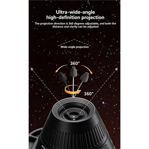 2-in-1 Starrys Projector Night Light 360 Adjustable Plug &  Star Projector for Bedroom Car A 2