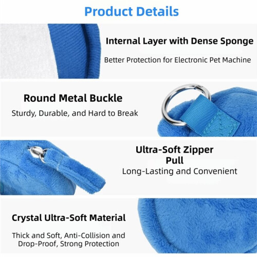 For  Paradise Adjustable Strap Electronic Pet Bag Shockproof Soft-Lining Lanyard Protective Case Anti-Fall 2