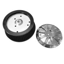 Motorcycle Air Filter Cover Chrome & Black Element for Touring 1999-16 Dyna 99-17 Softail 00-17 Air Cleaner