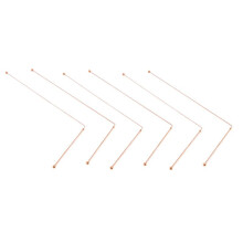 Copper Dowsing Rods - 99.9% Pure Copper 6PCS Divining Rods Water Witching Detector