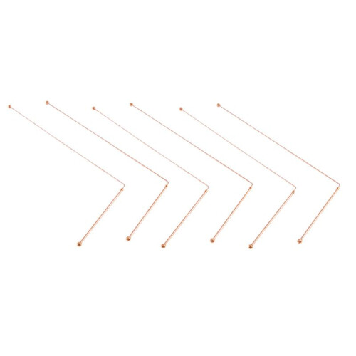 Copper Dowsing Rods - 99.9% Pure Copper 6PCS Divining Rods  Water Witching Detector