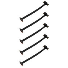 5X Cabo Riser Pcie X1 Duplo ÂNgulo Reto de 90 Graus Pcie 3.0 X1 um X1 Cabo de ExtensãO 8 Gbps Pci Express 1X Placa Riser 20 cm
