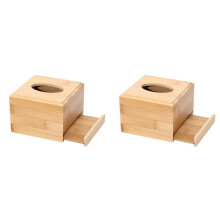 2X Rolo de Madeira Quadrada Caixa de Tecido Suporte de Papel de Seda Caso de Tecido de Fazenda Suporte de Tecido de Banheiro Suporte de Toalha de