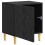 VidaXL vidaXL Bedside Table Black 43 x 34.5 x 50 cm Engineered Wood 2