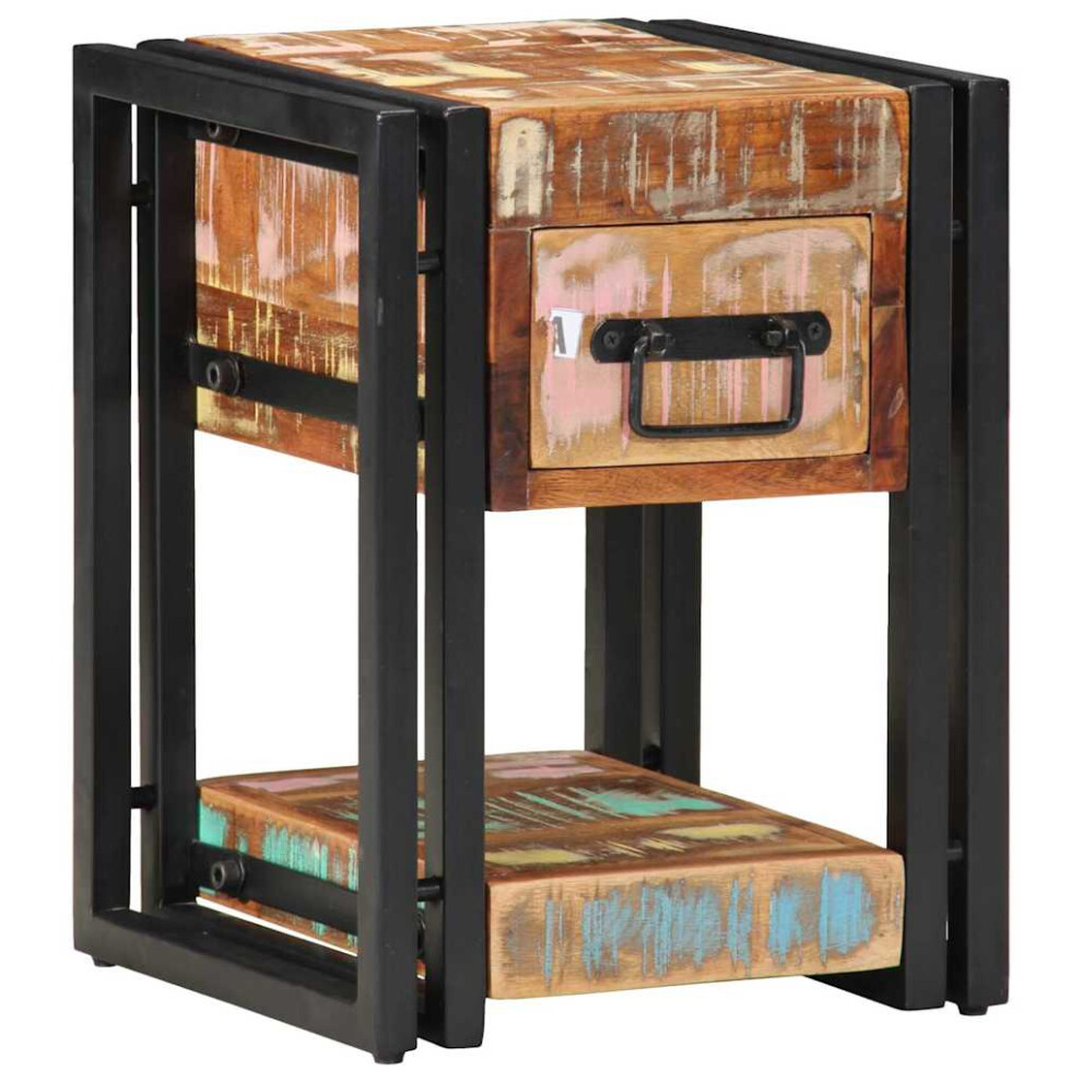 Vidaxl Bedside Cabinet 2 Pcs 30 X 30 X 40 Cm Solid Reclaim Wood
