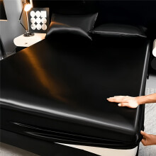 (Black, 153cm*203cm-Queen) 1 Stück Sommer-Kühlsatin-Matratzenschoner (Kissenbezüge nicht im Lieferumfang enthalten)