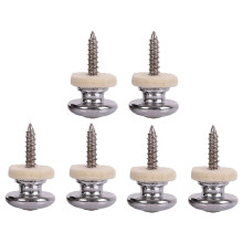 6PCS Wool Copper Guitar Strap Lock Locking Pegs Pins Mushroom Shape End Button for Acoustic Classical