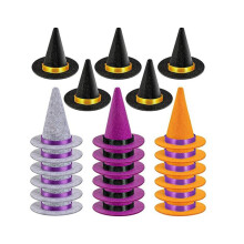 23 PCS Witch Hats Halloween 4 Color Witch Hats Witch Hats Halloween Wine Bottle Party Decoration