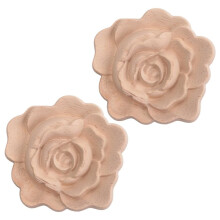 Furniture Wood Carving Appliques Vintage Nautical Decor Cabinet Door Solid Decals Flowers Pattern Carved Wooden
