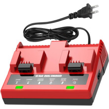 18V Dual Port Charger Replacement for M18 Battery Charger 48-59-1802 48-11-1850 48-11-1840 48-11-30 US Plug