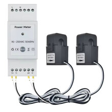 Tuya WiFi Meter Bidirectional 2Channel Din Rail with 80A CT App Monitor Export and Import Power AC110V/240V