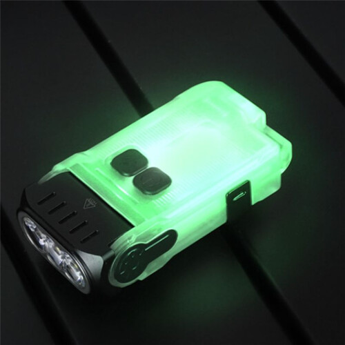 V15 LED Small Powerful Flashlight,10 Modes  Pocket Keychain Flashlight Rechargeable Portable Flashlight(White) 2