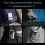 V15 LED Small Powerful Flashlight,10 Modes  Pocket Keychain Flashlight Rechargeable Portable Flashlight(White) 5
