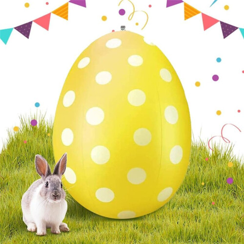 Inflatable Easter Eggs, Easter Eggs, Easter Decoration Easter Eggs for Hanging Outdoor Easter Eggs Decoration Yellow 1