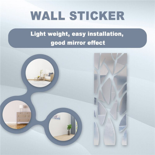 3D Acrylic Tree Mirror Wall Sticker Removable DIY Art Decal Home Decor Mural 100X28CM 1