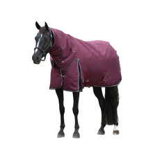 (6' 9", Burgundy/Navy) Weatherbeeta Comfitec Essential Detachable Neck 220g Horse Turnout Rug