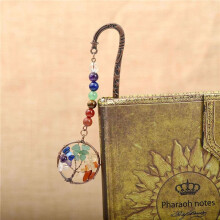 3X Chakra Kristal Bladwijzer Vintage Metalen Boom Bladwijzers voor Vrouwen Student Leraar Afstuderen Kerstcadeau