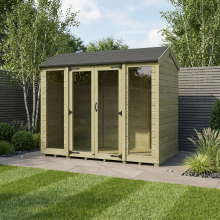 8 x 4 Apex Summer House Tanalised (Full Height Window) Fast & Free 2-5 Nationwide Delivery