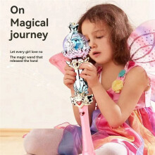 Varinha de Luzes Brilhantes Varinha de Princesa Encantadora com Luz Brinquedo Luminoso Acabamento Fino Varinha Mágica Infantil B