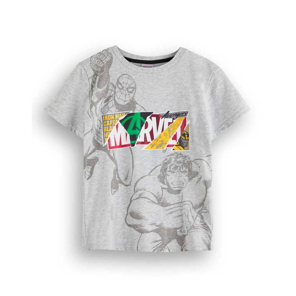 Marvel (5-6 Years) Avengers Short Sleeved T-Shirt (Unisex Kids Grey)