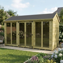 12 x 7 Apex Summer House Tanalised (Full Height Window) Fast & Free 2-5 Nationwide Delivery
