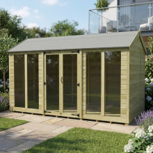 12 x 8 Apex Summer House Tanalised (Full Height Window) Fast & Free 2-5 Nationwide Delivery