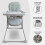 My Babiie MBHC2 Compact Folding Highchair - Grey 2
