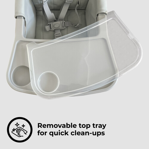 My Babiie MBHC2 Compact Folding Highchair - Grey 2