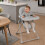 My Babiie MBHC2 Compact Folding Highchair - Grey 9