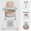 My Babiie MBHC2 Compact Folding Highchair - Pink 2