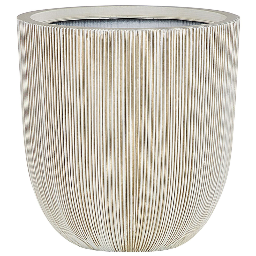 Beliani Plant Pot Chios 44 Cm Beige