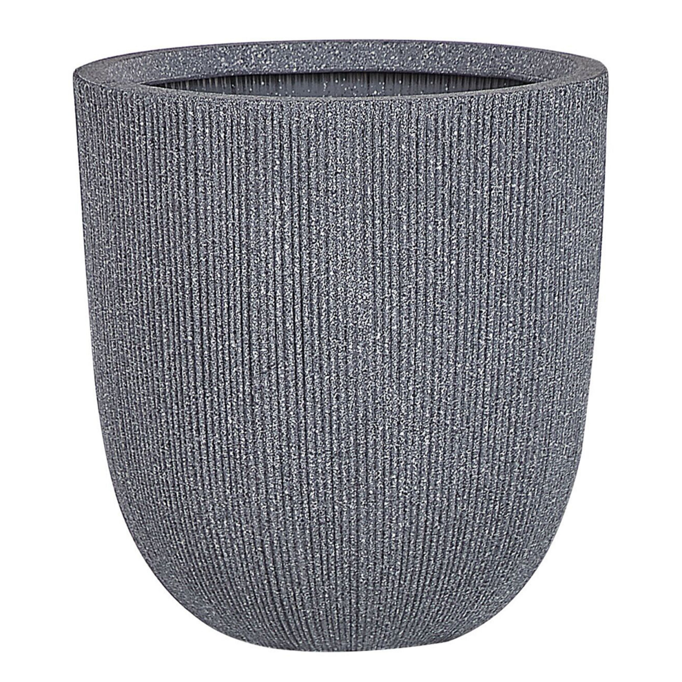 Beliani Plant Pot Chios 31 Cm Grey