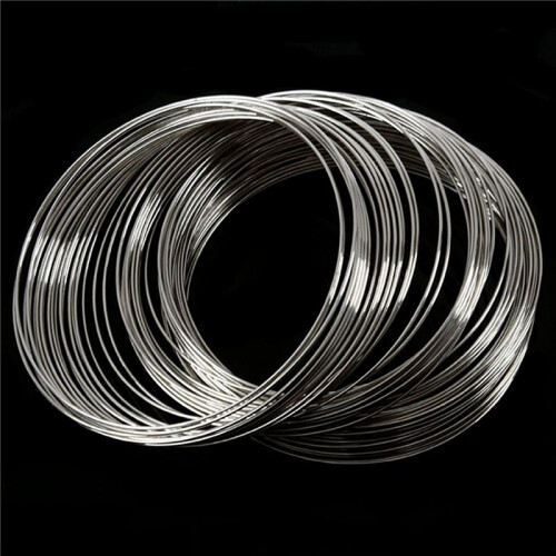 200Loops Memory Beading Wire dla Bransoletka 50mm-55mm (2 Cale-2 1/8 Cala) Dia
