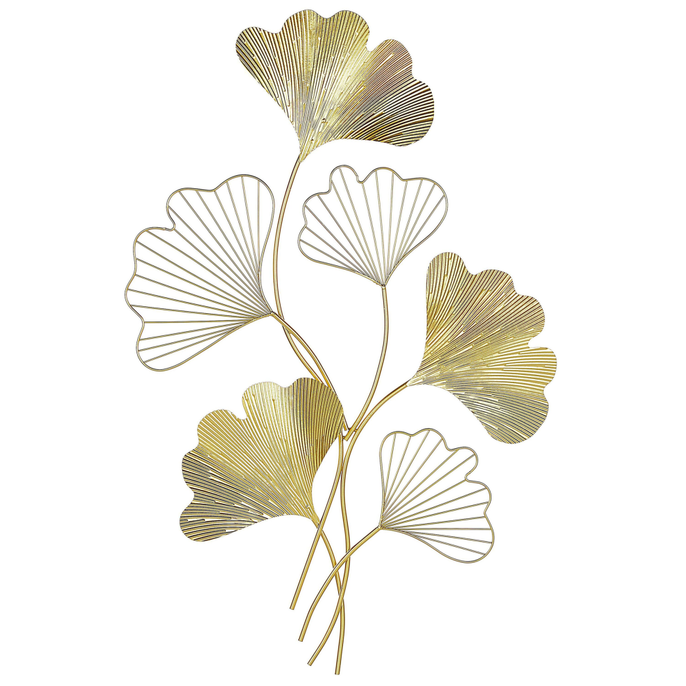 Beliani Wall Decor Flower Indium Metal 79 Cm Gold