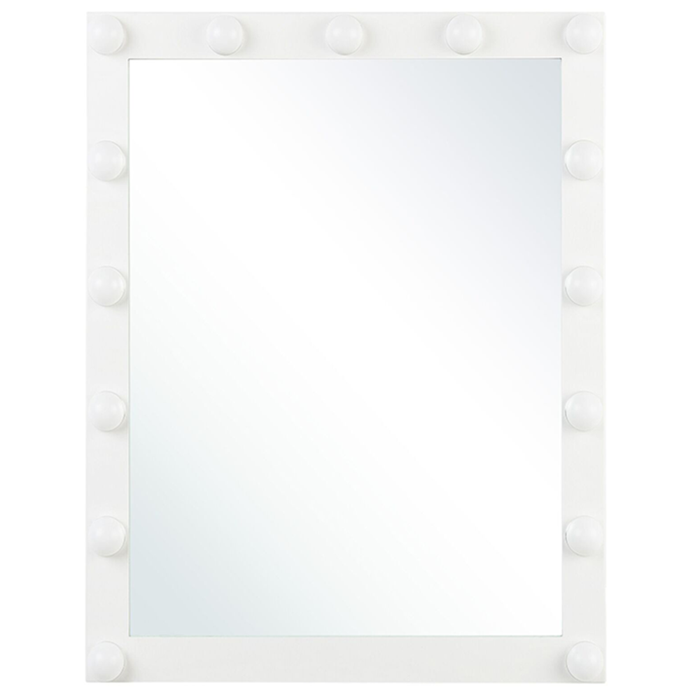 Beliani Led Bathroom Mirror Odenas 50 Cm 60 Cm White