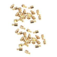 40 Sztuk PC PCB PłYta Główna Spacer SześCiokąTny Mosiądz M3 X 5 + 4 mm