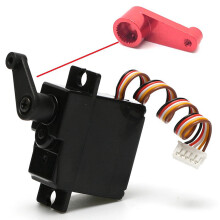 3X Metal 144001-1263 25T Servo Arm Horn Upgrade Parts for 144001 1/14 RC Car Upgrade Spare Parts,Red