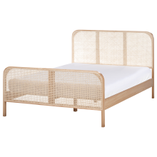 Bed Pine Wood GONFARON 140 x 200 cm (EU Double) Light Brown