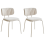 Beliani Set of 2 Dining Chairs IRINS Chenille Light Beige 1