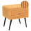 Beliani 1 Drawer Bedside Table FLAYAT Corduroy Orange 1