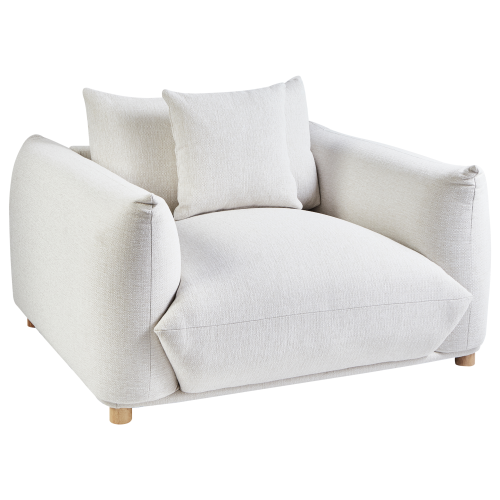 Beliani Armchair LUVOS Fabric Off-White