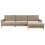 Beliani Corner Sofa 4 Seater SIGGARD Fabric Taupe Left Hand 1