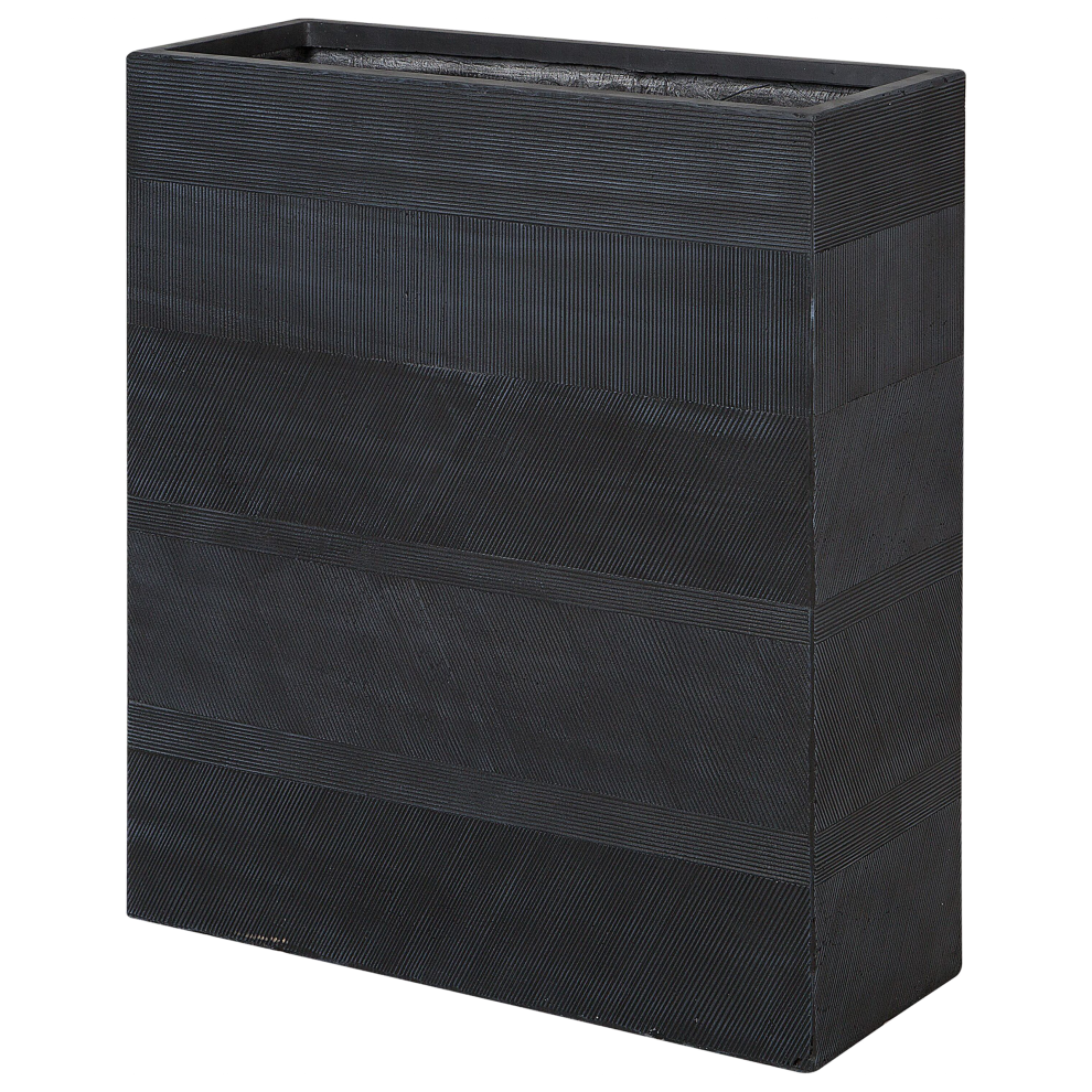 Beliani Plant Pot Thimena 80 Cm Black