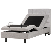 Adjustable Bed Fabric DUKE 90 x 200 cm (EU Single) Light Grey