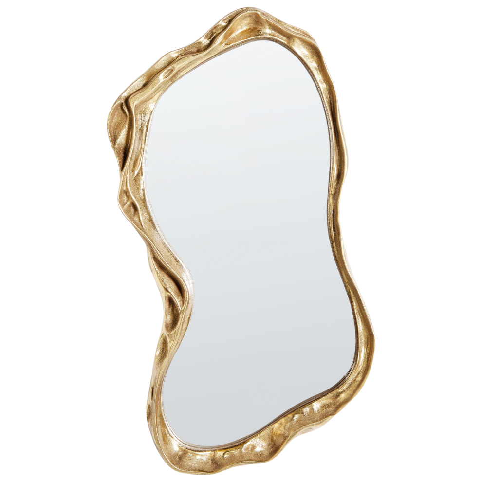 Beliani Wall Mirror Sery 38 Cm 75 Cm Gold