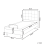 Beliani Adjustable Bed Fabric DUKE 80 x 200 cm (EU Small Single) Light Grey 3